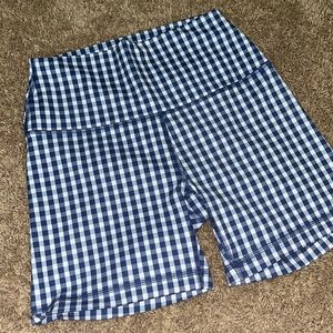 90 degree gingham biker shorts size M